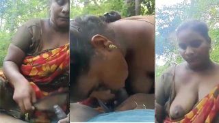 Tamil Aunty Cheating Threesome – Jungle Fucking Mms